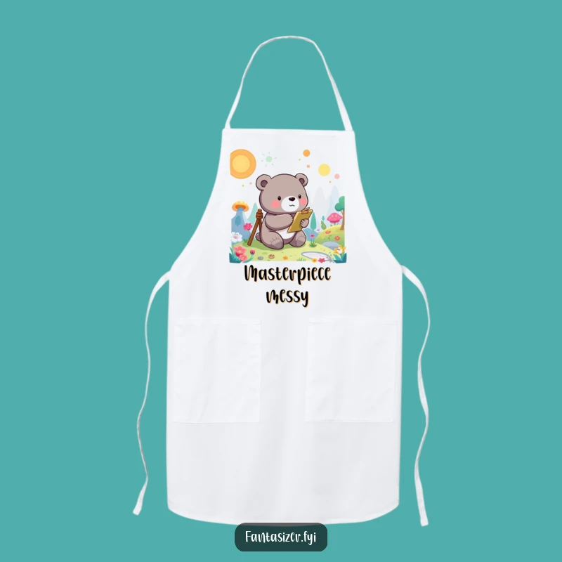 Funny Bear Artist Apron: Create Masterpieces in Style, A Hilarious Chef Gift