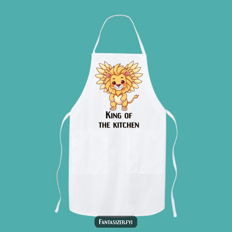 Funny Lion Chef Apron: Cook with Power and Humor