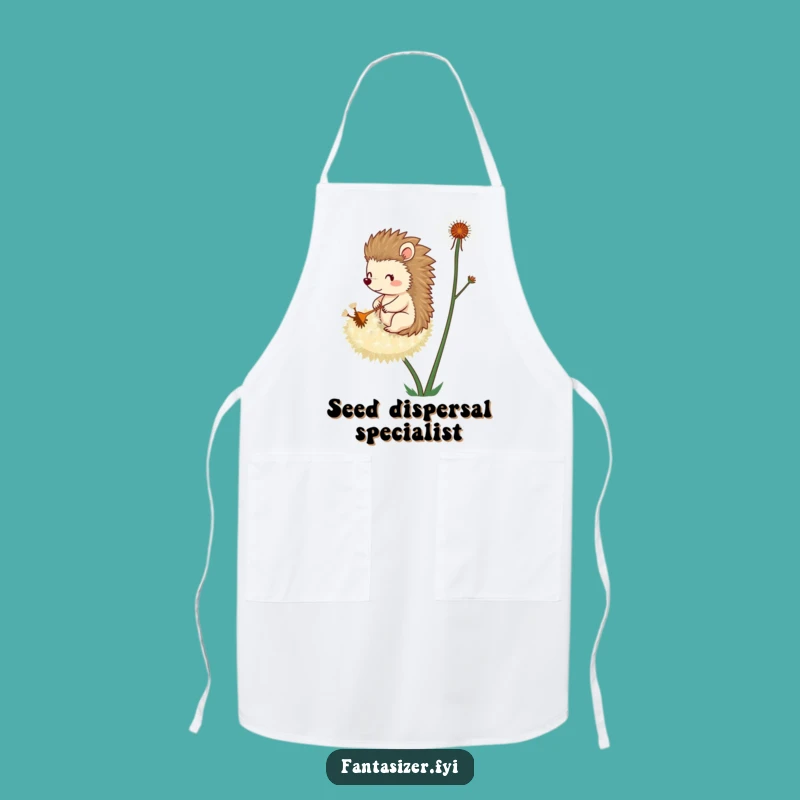 Funny Hedgehog Dandelion Apron: Cook with Whimsical Charm Funny Gift