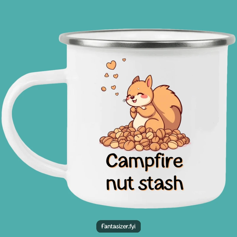 Funny Squirrel Nut Camping Mug: Outdoor Hoard, Practical Funny Gift