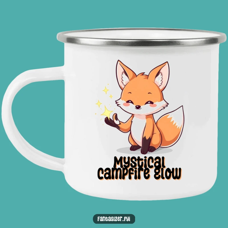 Funny Magic Fox Camping Mug: Creative Sparkle Adventure Gift