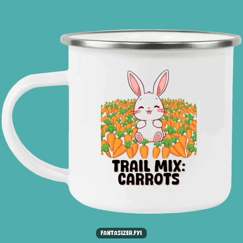 Funny Rabbit Carrot Camping Mug: Outdoor Fun, Practical Funny Gift
