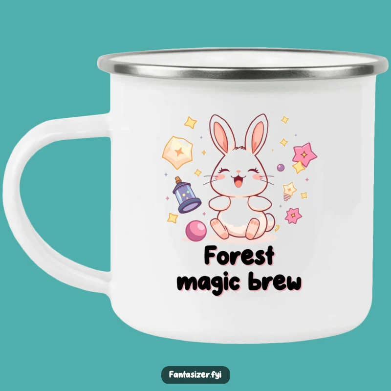 Funny Rabbit Magic Camping Mug: Enchanted Sips for Outdoor Adventures