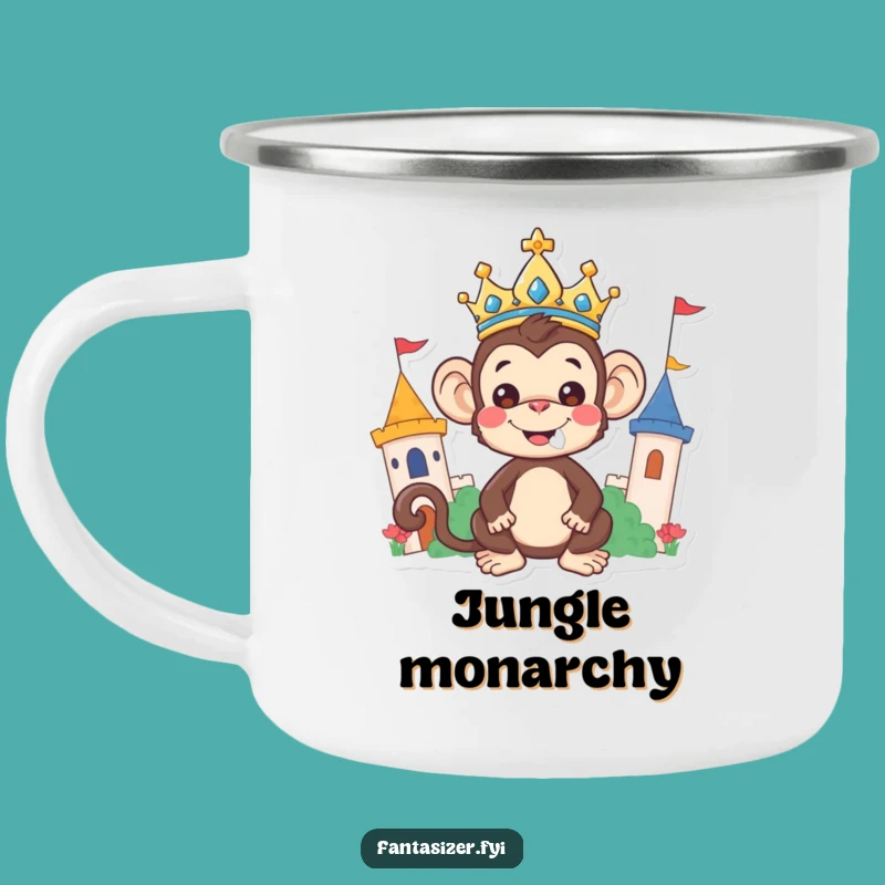 Funny Monkey King Camping Mug: Sip Like Royalty Outdoors, A Humorous Adventure Gift