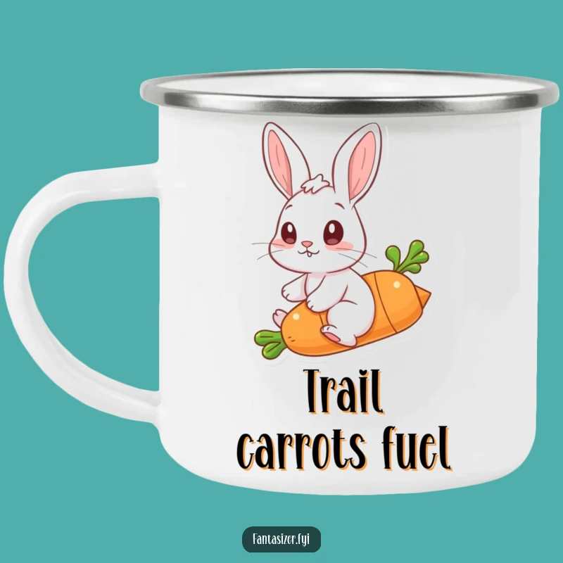 Funny Rabbit Carrot Flyer Camping Mug: Adventure with Fun!