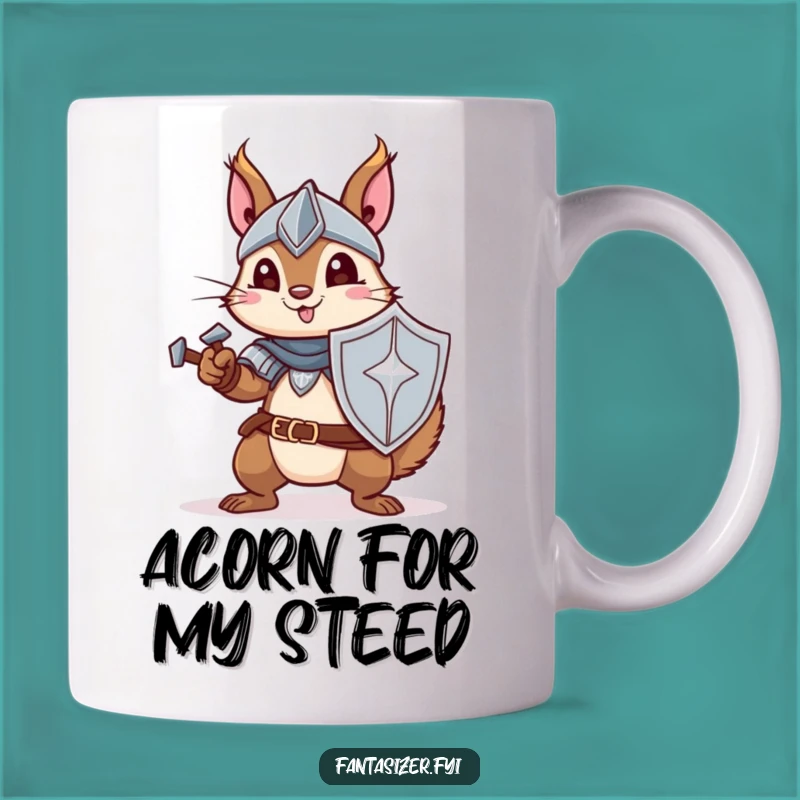 Funny Knight Squirrel Mug - Brave Nut Collector's Hilarious Gift for Adventurers