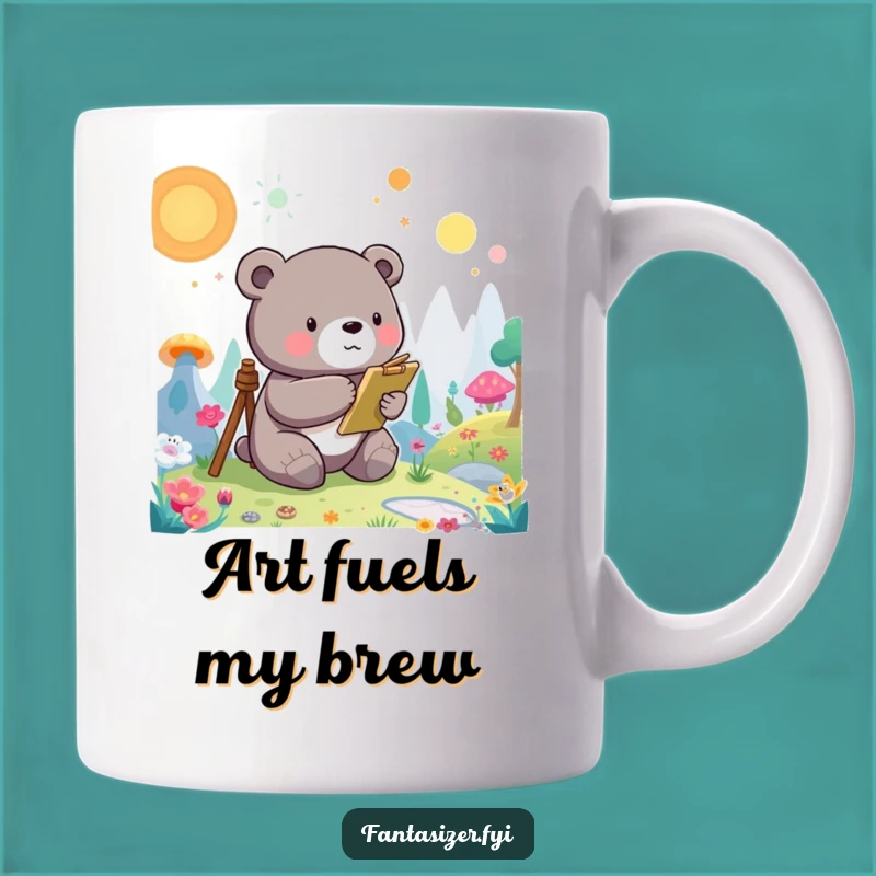 Funny Bear Artist Mug: Unleash Creativity, A Hilarious & Whimsical Gift Mug