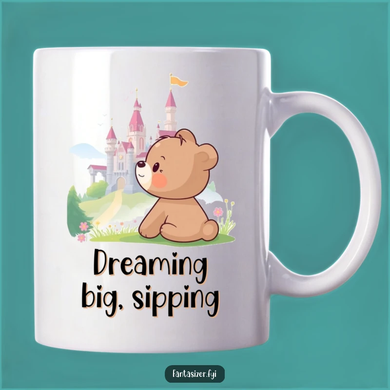 Funny Bear Castle Mug - Hilarious Gift for Dreamers & Adventure Fans