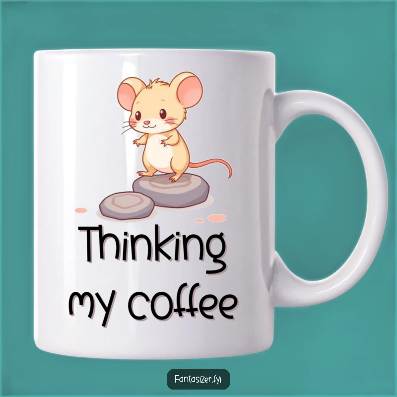 Funny Mouse Thought Mug: Brave Journey, Perfect Gift for Thinkers