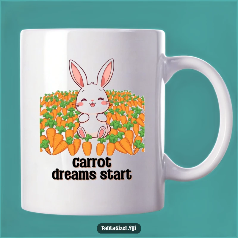 Funny Rabbit Carrot Dream Mug: Endless Joyful Funny Gift for Bunny Lovers