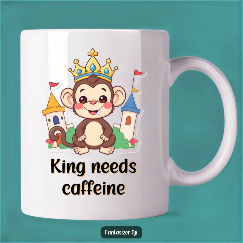 Funny Monkey King Mug: Rule Your Morning with Laughter, A Hilarious Royal Gift