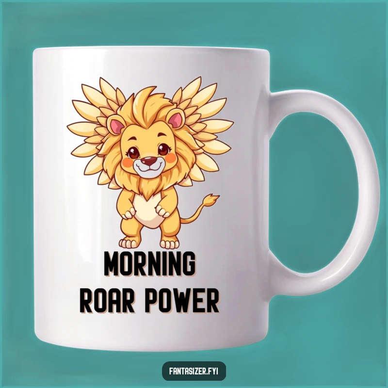 Funny Lion Transformation Mug: Majestic Design for a Powerful, Funny Gift