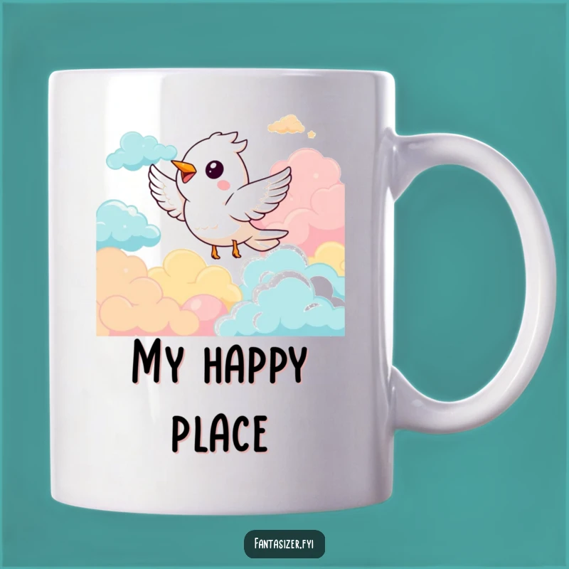 Funny Bird Soaring High Mug: A Delightful Cloud Adventure Funny Gift Idea