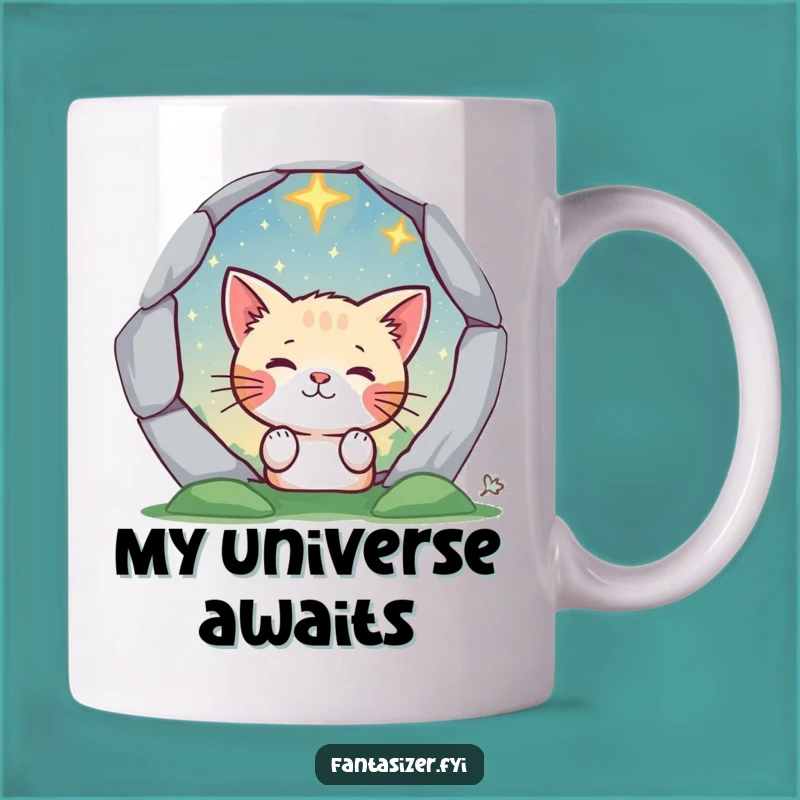 Funny Cat Portal Mug - Whimsical Mystery Gift for Cat Lovers