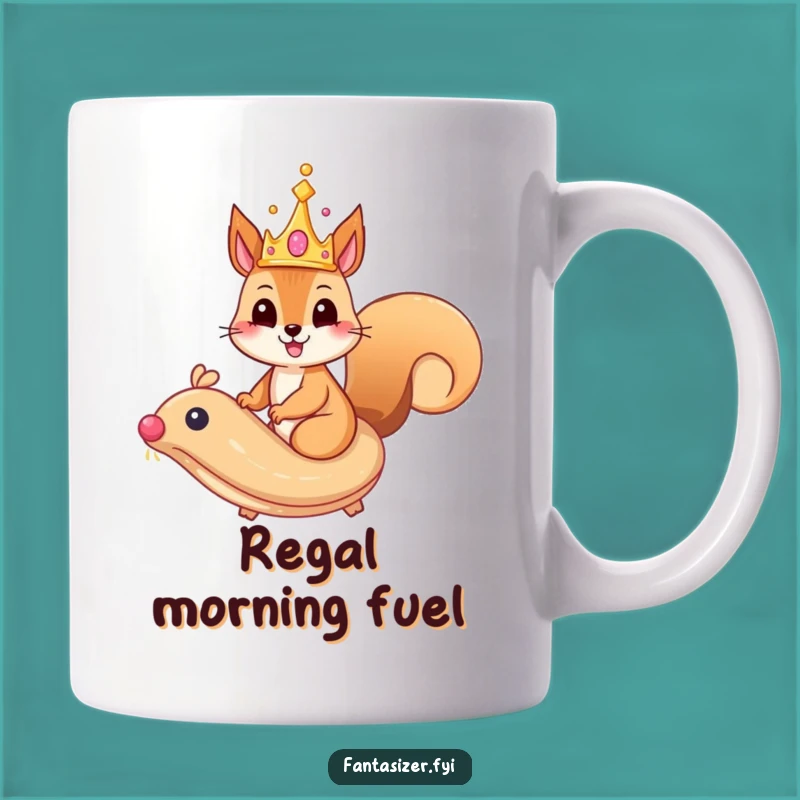 Funny Squirrel King Mug: Pastry Rider Fantasy, Hilarious Funny Gift Idea