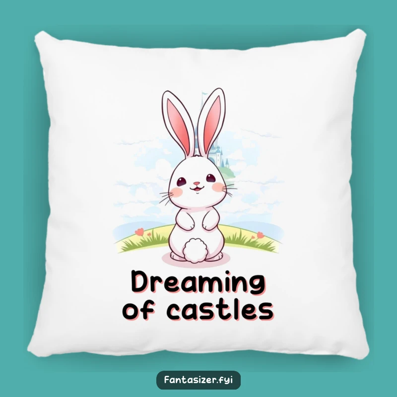 Comfy Funny Bunny Castle Pillow - Soft & Dreamy Accent