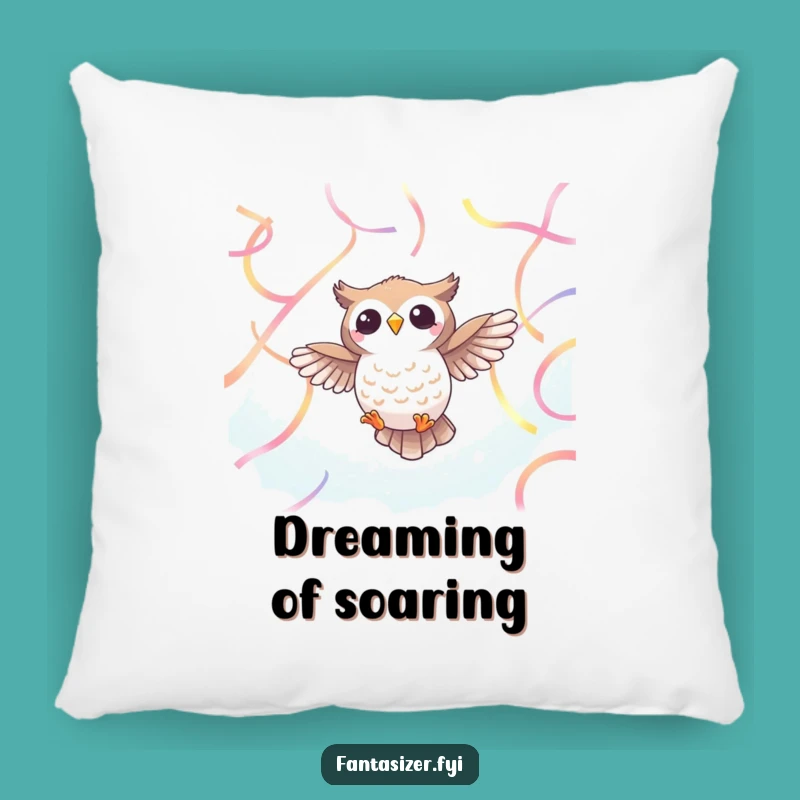Funny Owl Ribbon Pillow: Cozy Up with Ethereal Dreams and Humorous Comfort