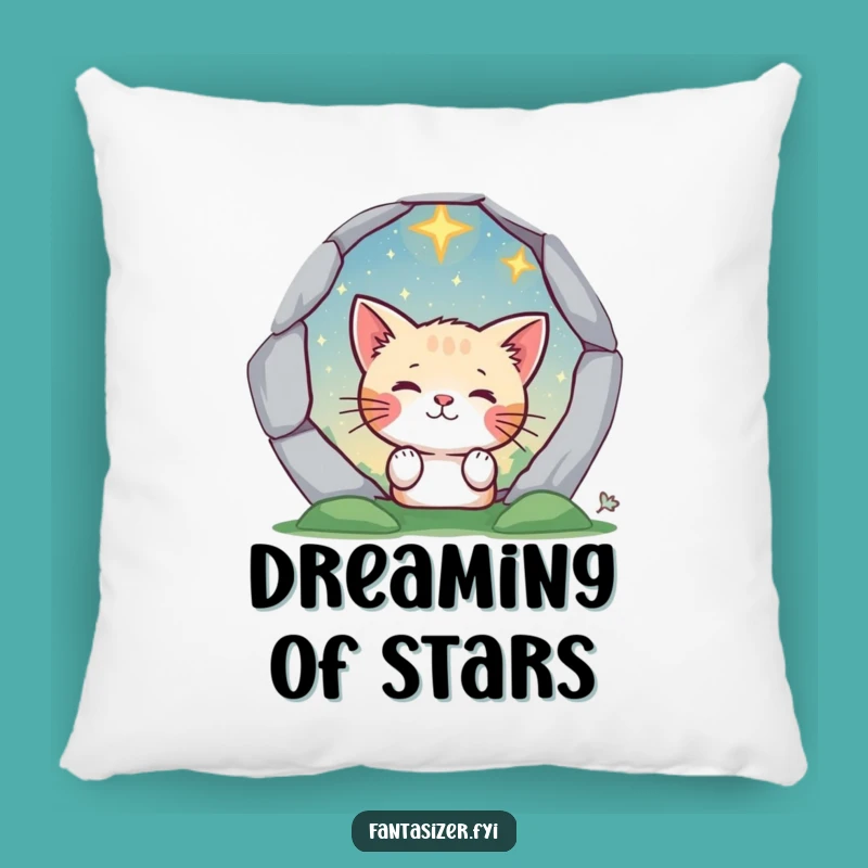 Funny Cat's Dream Portal Pillow - Soft & Mystical Comfort Gift