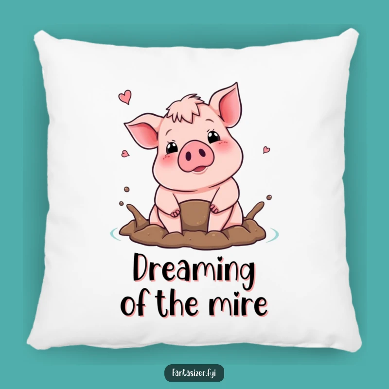 Funny Pig Mud Bath Pillow: Soft Swine Cushion, Cozy Humorous Gift