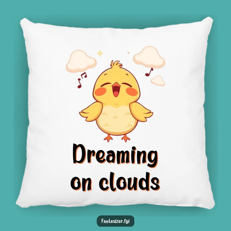 Funny Bird Cloud Stage Pillow: Cozy Dreamy Comfort Gift