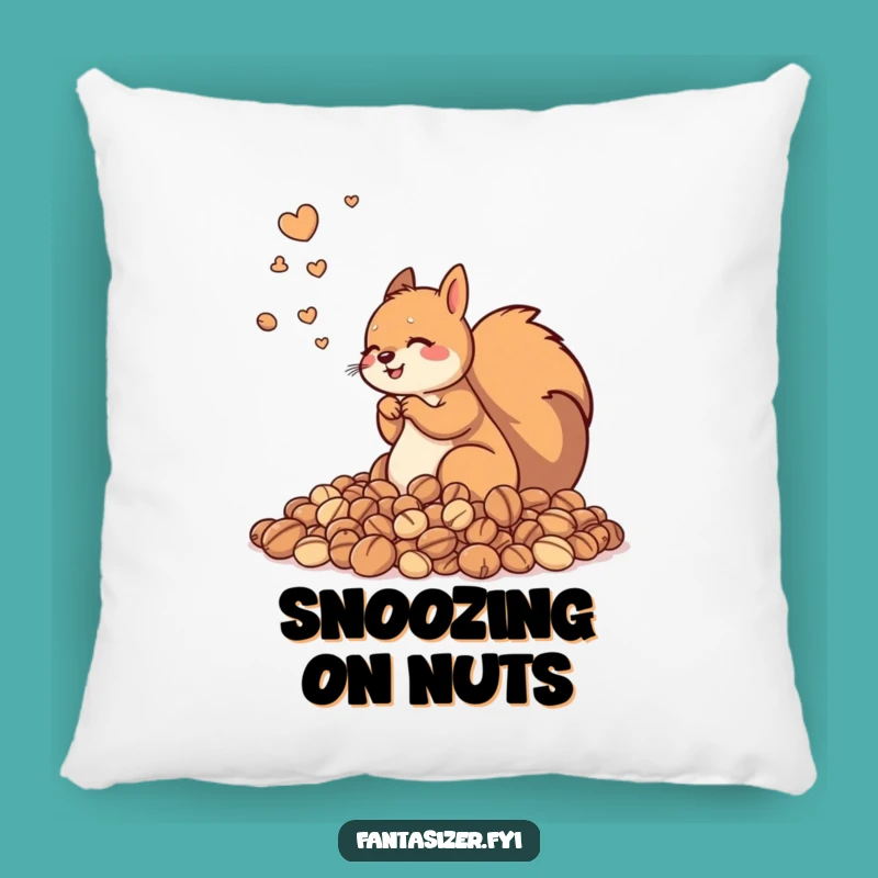 Funny Squirrel Nut Pillow: Cozy Collector's Funny Gift for Naps