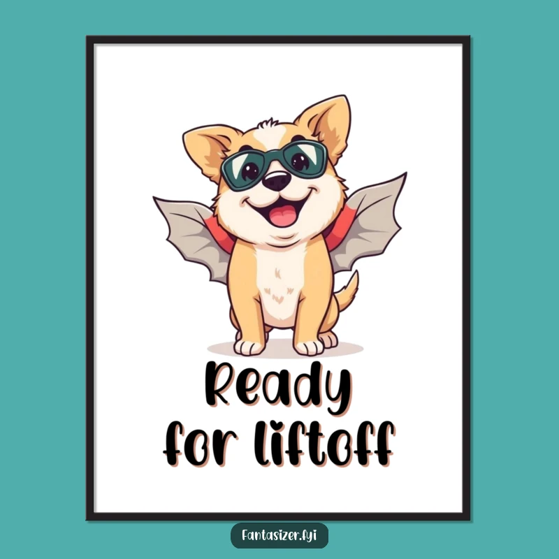 Funny Dog Superhero Digital Print: Hilarious Instant Decor!