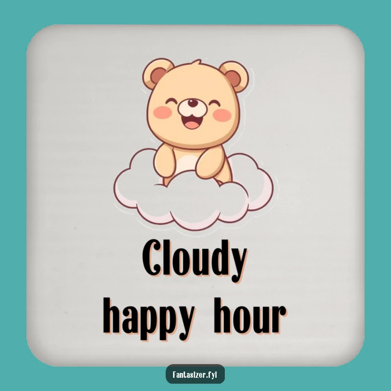 Funny Bear Cloud Rider Coaster: Protect Surfaces, Hilarious Cheerful Decor Gift