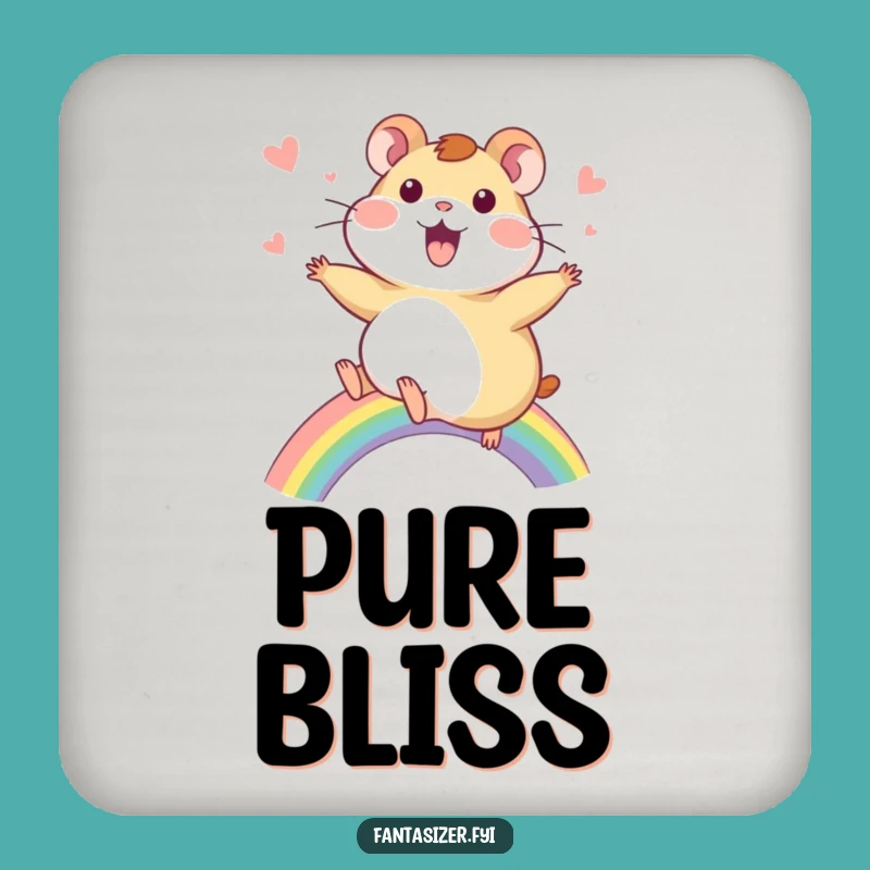 Funny Hamster Rainbow Coasters: Protect Surfaces with Whimsy, A Humorous Gift Set