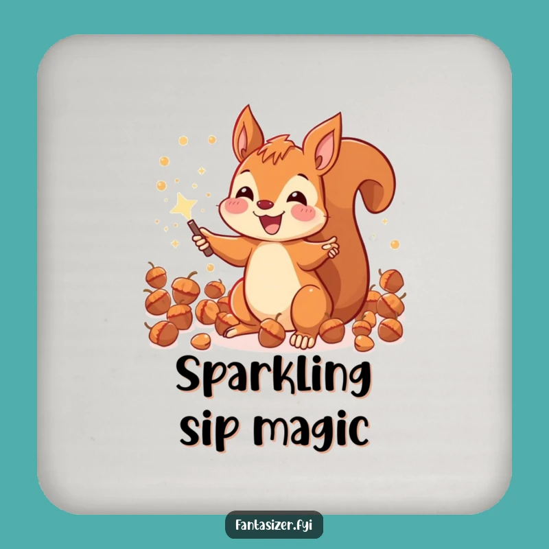 Funny Squirrel Magic Coaster - Protect Surfaces with Enchantment