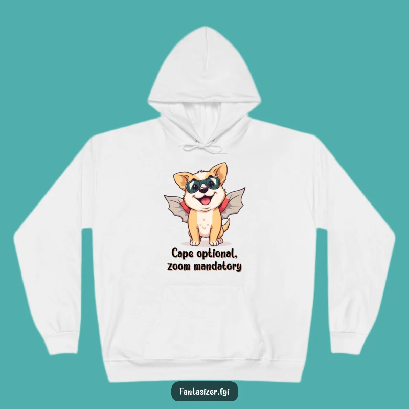 Cozy Funny Dog Superhero Hoodie: Warm & Goofy Gift!
