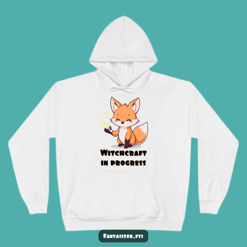 Cozy Funny Magic Fox Hoodie: Creative Sparkle Gift for Enchanted Evenings