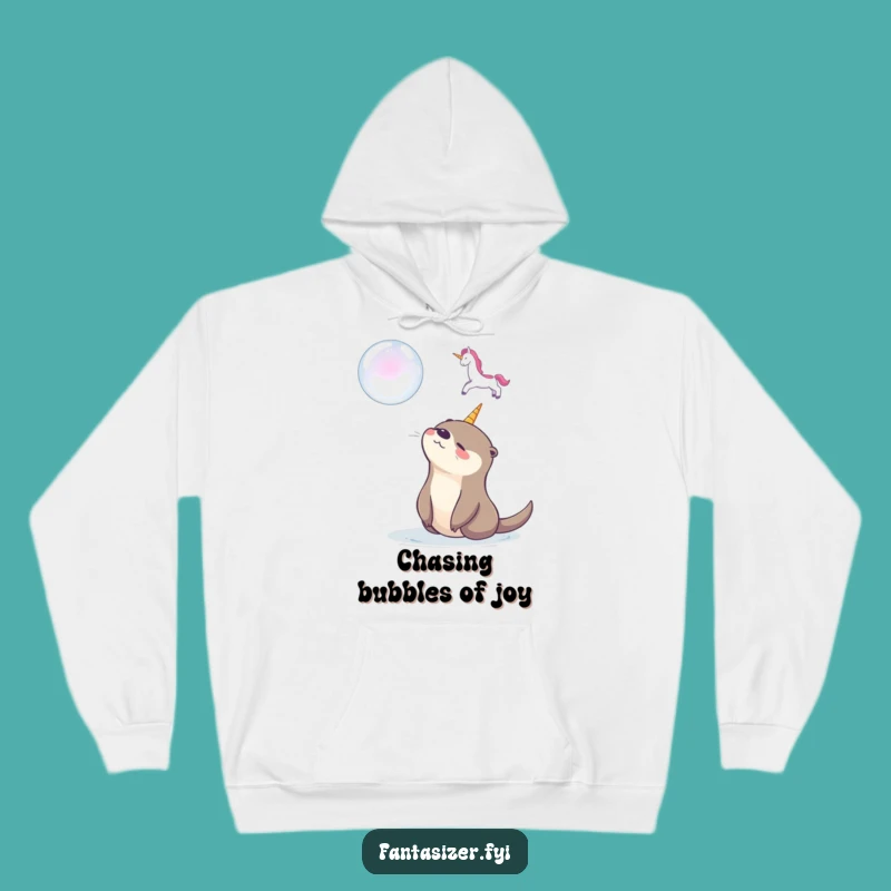 Cozy Funny Otter Bubble Unicorn Hoodie: Dreamy & Warm Gift