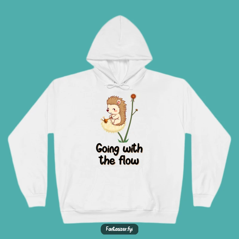 Funny Hedgehog Dandelion Hoodie: Cozy Up with Whimsical Adventure Funny Gift