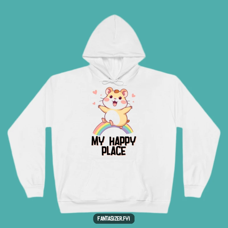 Funny Hamster Rainbow Hoodie: Cozy Up with Wonder, A Hilarious Warm Gift