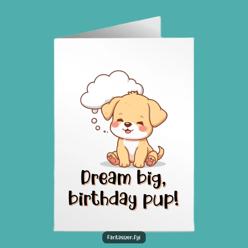Free Printable Puppy Toy Cloud Birthday Card - Funny DIY Downloadable