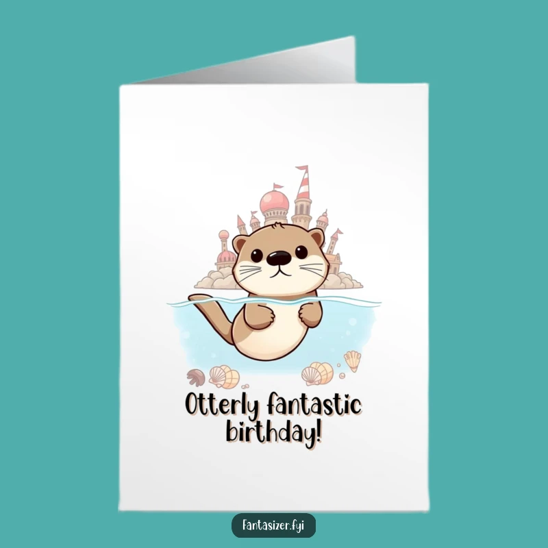 Free Printable Funny Birthday Card: Otter's Dream City, Ambitious Goals, Hilarious Downloadable Gift