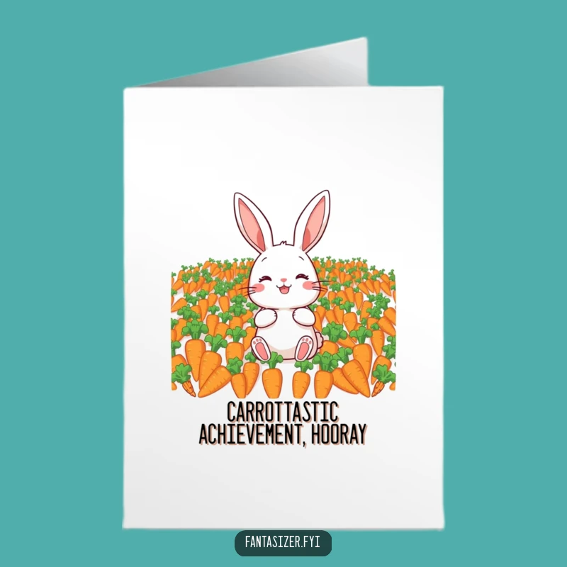 Free Printable Congrats Card: Rabbit's Carrot Dream - Funny Downloadable Celebration