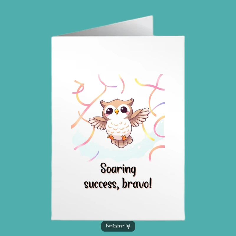 Free Printable Congrats Card: Owl Soars High - Hilarious Downloadable Gift!