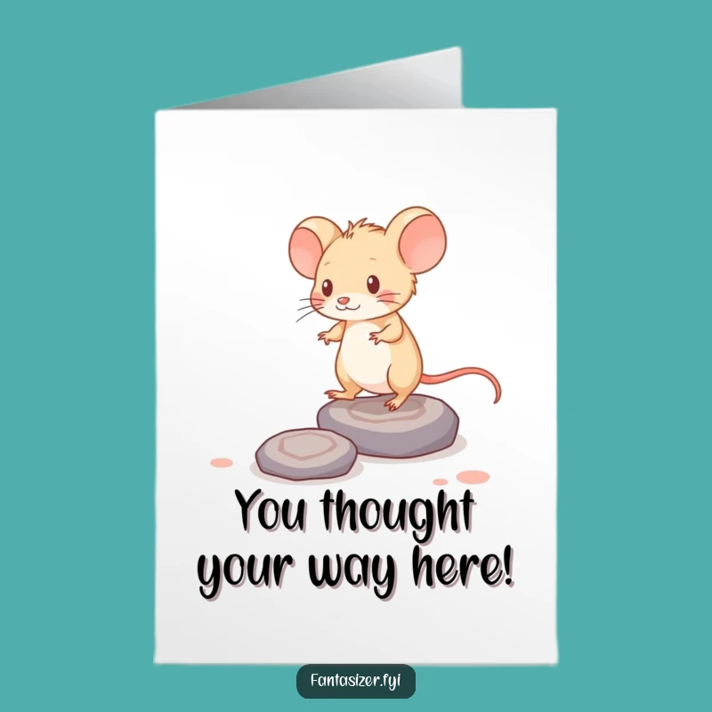 Free Printable Mouse Thought Stones Congratulations Card - Clever Downloadable Gift