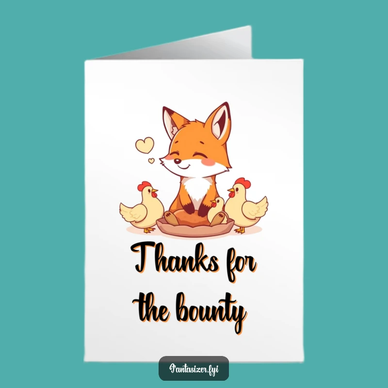 Free Printable Fox Thank You Card: Grateful Dreamer Downloadable