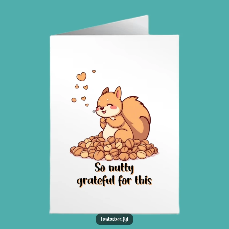 Free Printable Thank You Card: Grateful Squirrel's Nuts - Funny Downloadable Gift