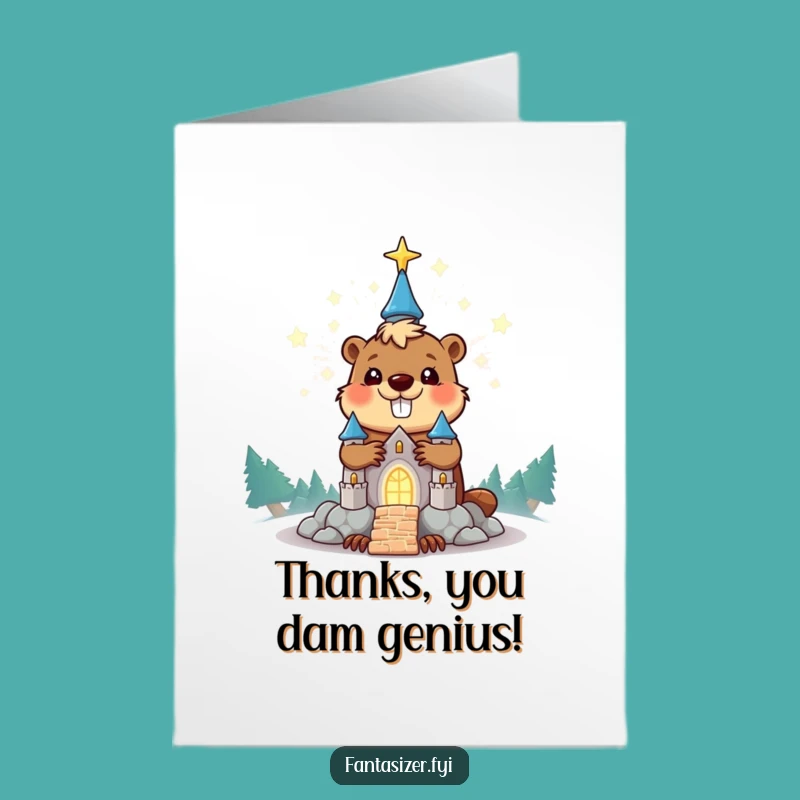 Free Printable Thank You Card: Beaver's Star Castle, Downloadable Gift
