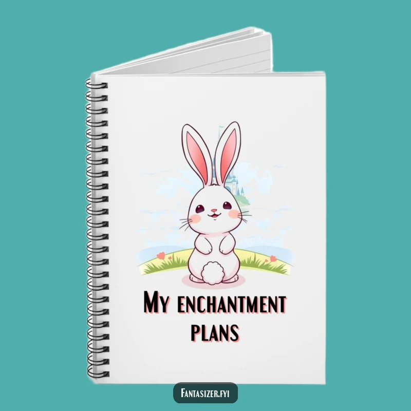 Funny Bunny Castle Dreamer Notebook - Journal Your Hopes
