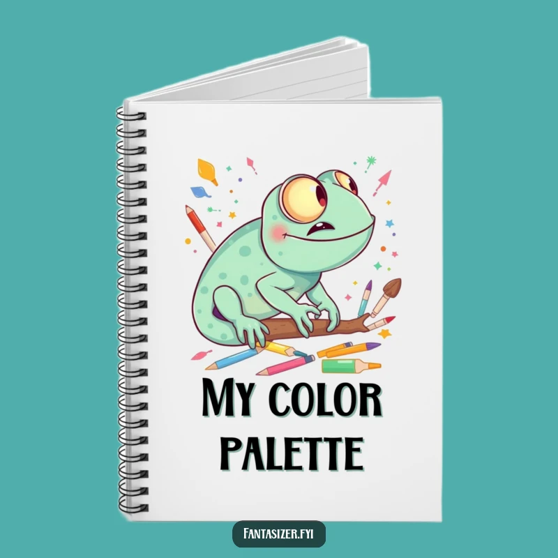 Funny Chameleon Artist Notebook - Sketch Your Creative Ideas