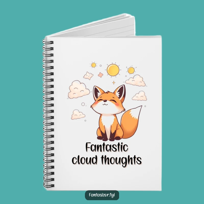 Funny Fox Cloud Gazing Notebook: Dream Journal, Fantastical Ideas, Joyful Notes