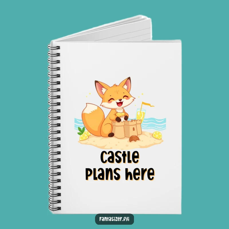 Funny Fox Sandcastle Notebook: Hilarious Journal for Creative Ideas Gift