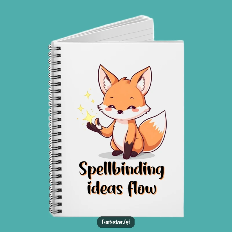 Funny Magic Fox Notebook: Creative Sparkle Journal Gift for Writers