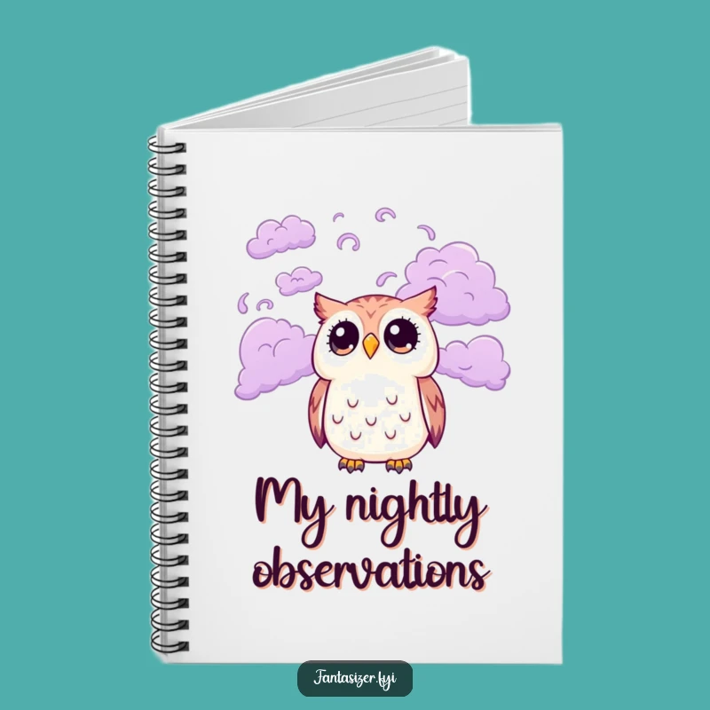 Funny Owl Cloud Journal: Lined Notebook for Dreamers, Featuring a Wide-Eyed Owl, Perfect Gift