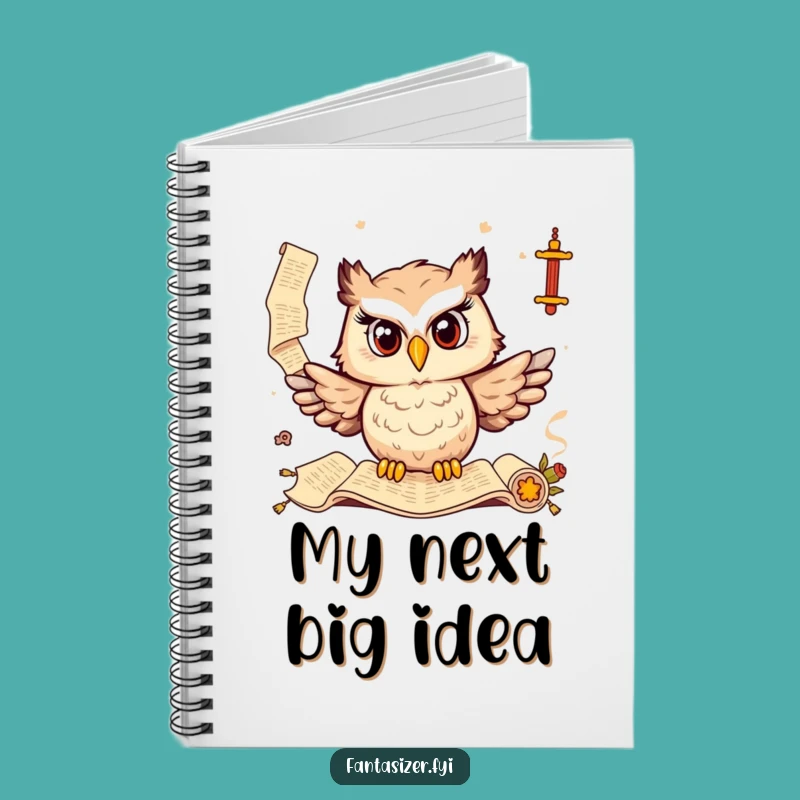 Funny Owl Scholar Notebook: Wise Ancient Scrolls Journal, Perfect Humorous Gift for Writers