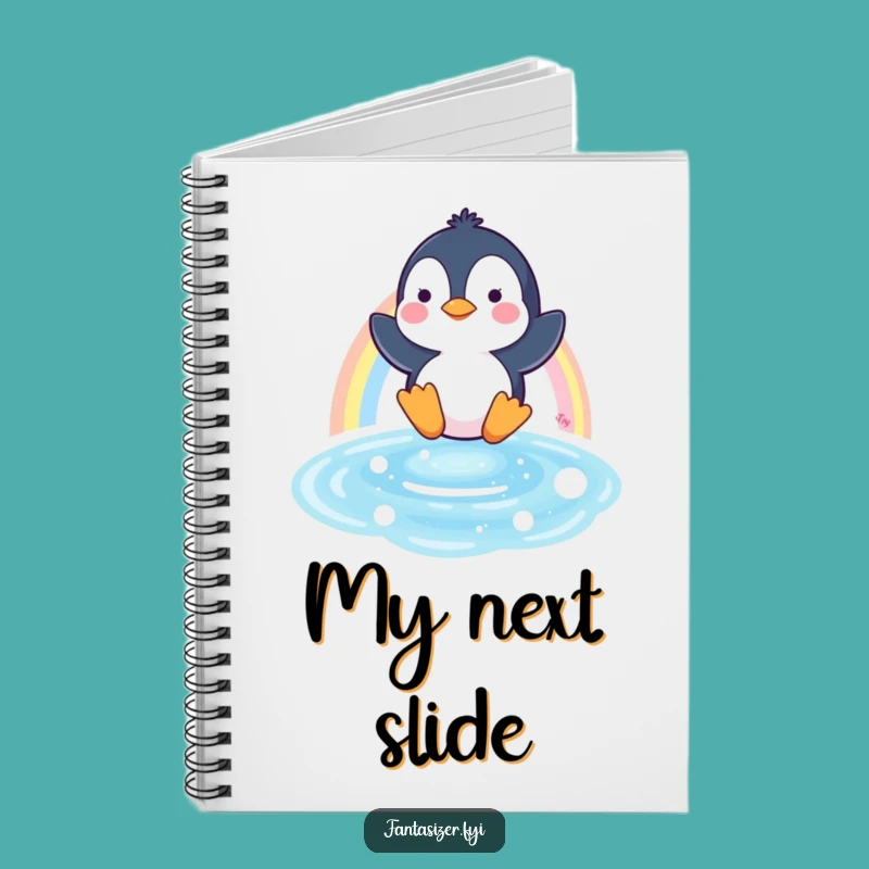 Funny Penguin Notebook - Jot Down Ideas with Rainbow Slide Fun